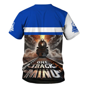 Railspirit Personalized Long Island Railroad T Shirt One Track Mind Train Printed Shirt