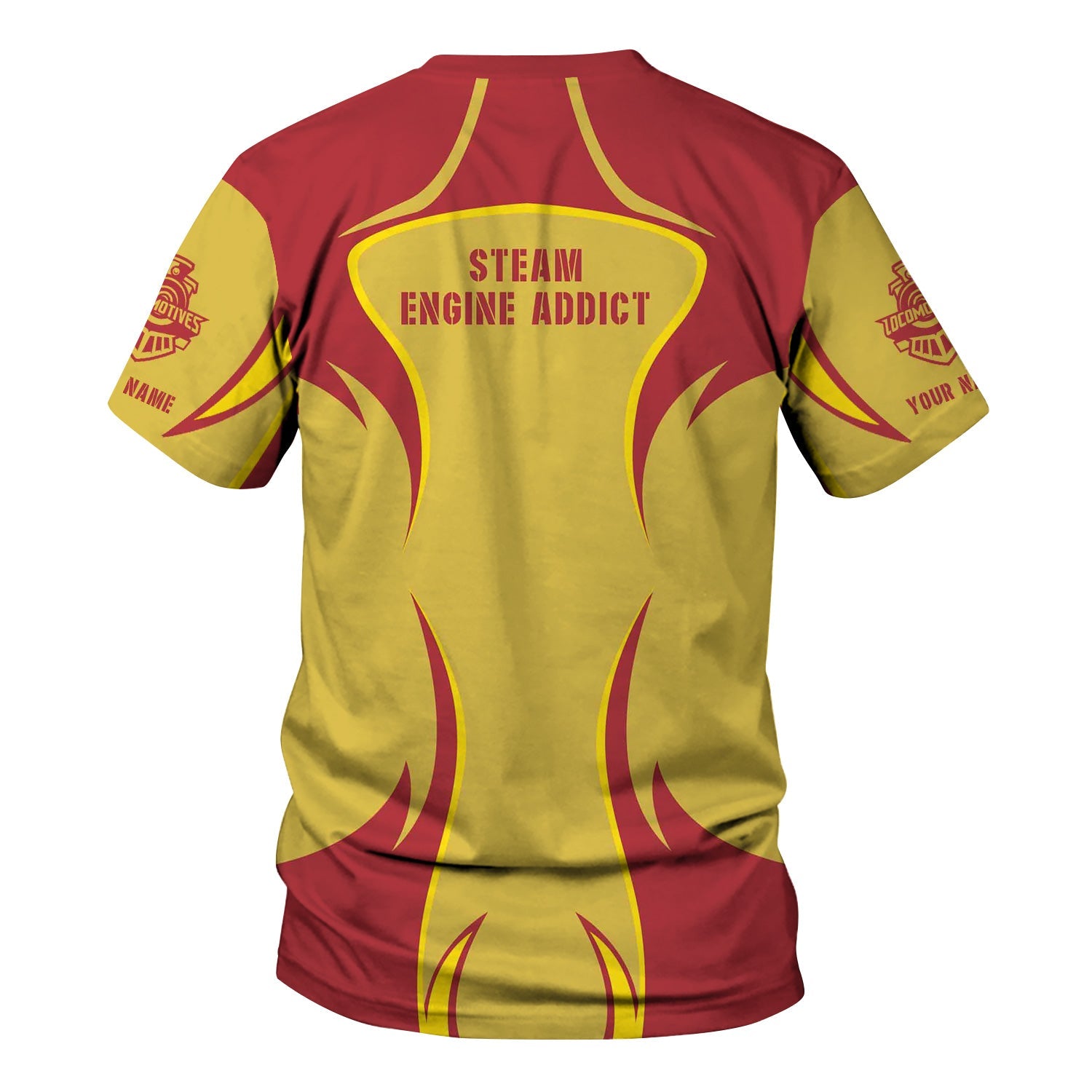 Railspirit Personalized Florida East Coast Railway T-Shirt Distinctive Flame Style Shirt For Steam Engine Addict