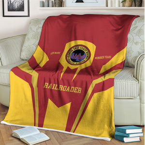 Railspirit Personalized Florida East Coast Railway Blanket Custom Year Railroader Gift Idea For Train Lover