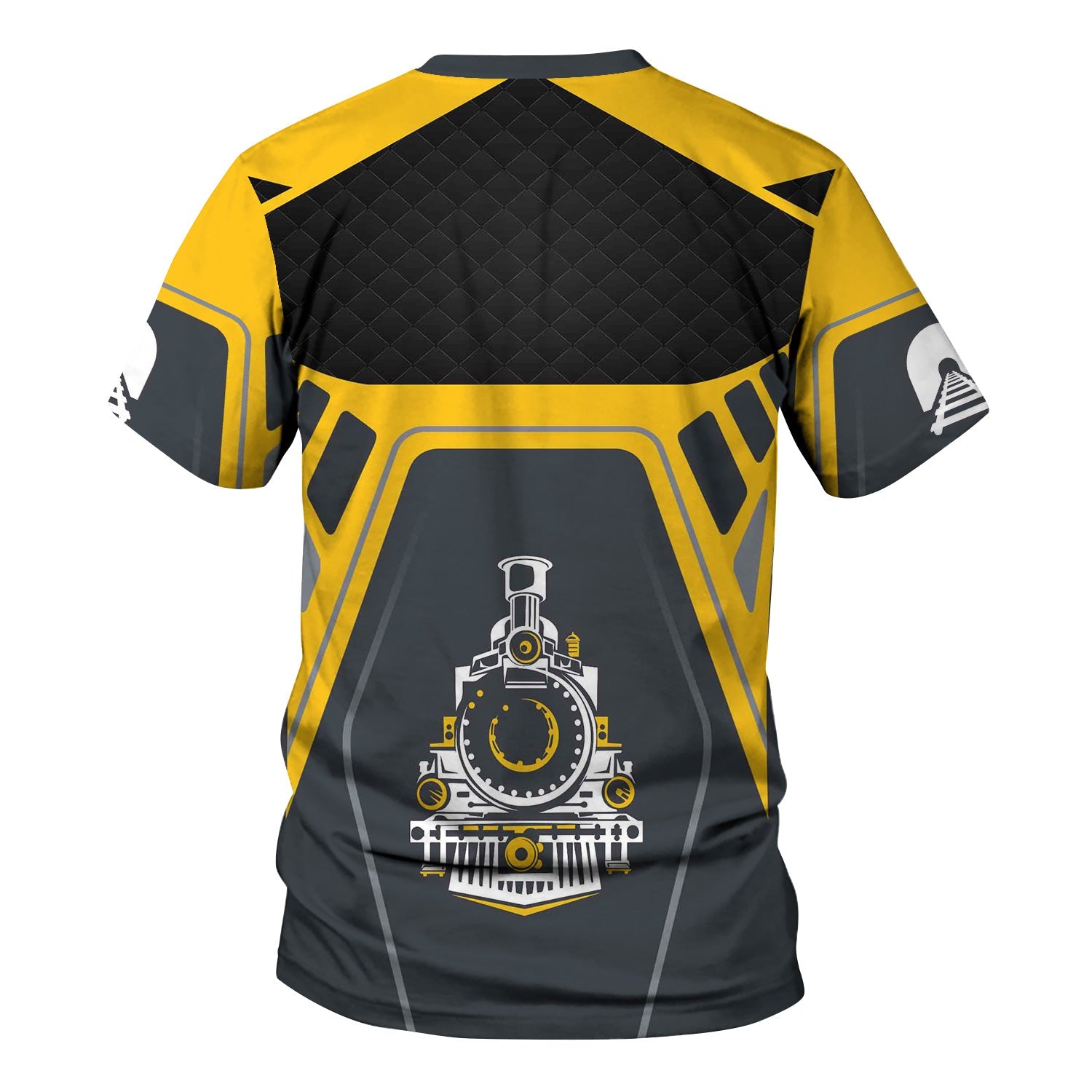 Railspirit Personalized Alaska Railroad T-Shirt Steam Locomotive Engine Graphic Train Shirt All Over Print