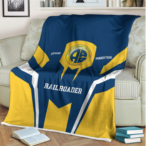 Railspirit Personalized Alaska Railroad Blanket Custom Year Railroader Gift Idea For Train Lover