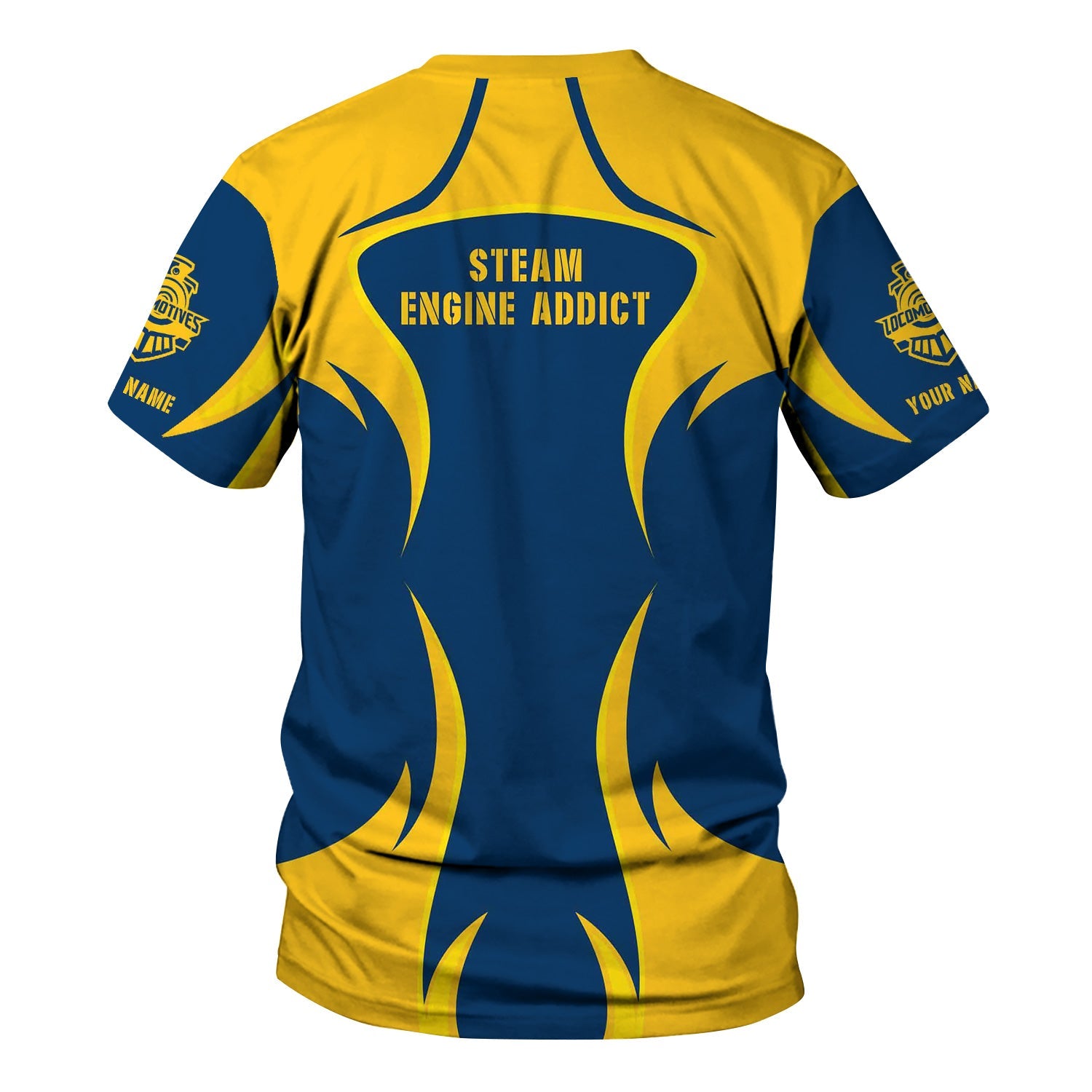 Railspirit Personalized Alaska Railroad T-Shirt Distinctive Flame Style Shirt For Steam Engine Addict