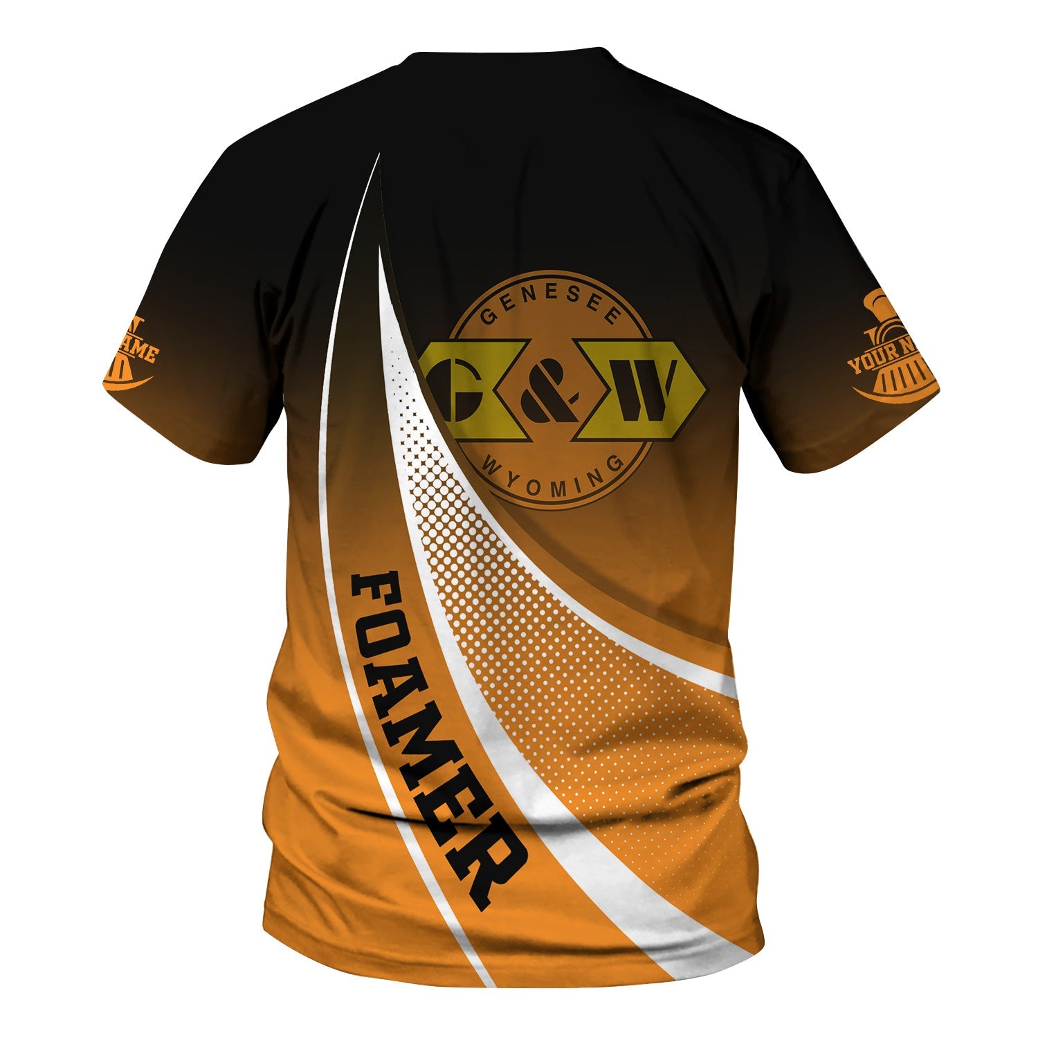 Railspirit Personalized Genesee & Wyoming Inc. Railroad T-Shirt Railway-Themed Style Shirt Gift Idea For Trainspotter