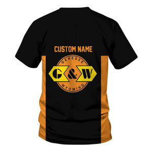 Railspirit Custom Name Genesee & Wyoming Inc. Railroad T Shirt Yes I Need All Those Train Printed Shirt