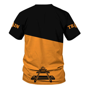 Railspirit Personalized Genesee & Wyoming Inc. Railroad T Shirt One Track Mind Unisex Train Shirt Gift Idea For Train Lover