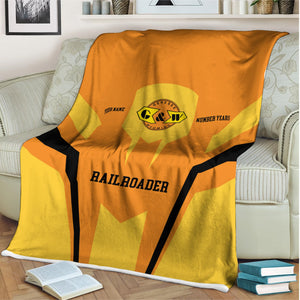 Railspirit Personalized Genesee & Wyoming Inc. Railroad Blanket Custom Year Railroader Gift Idea For Train Lover