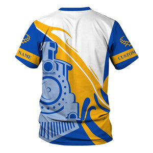 Railspirit Personalized Conrail Railroad T-Shirt Flame-Inspired Style Shirt Gift Idea For Train Lovers