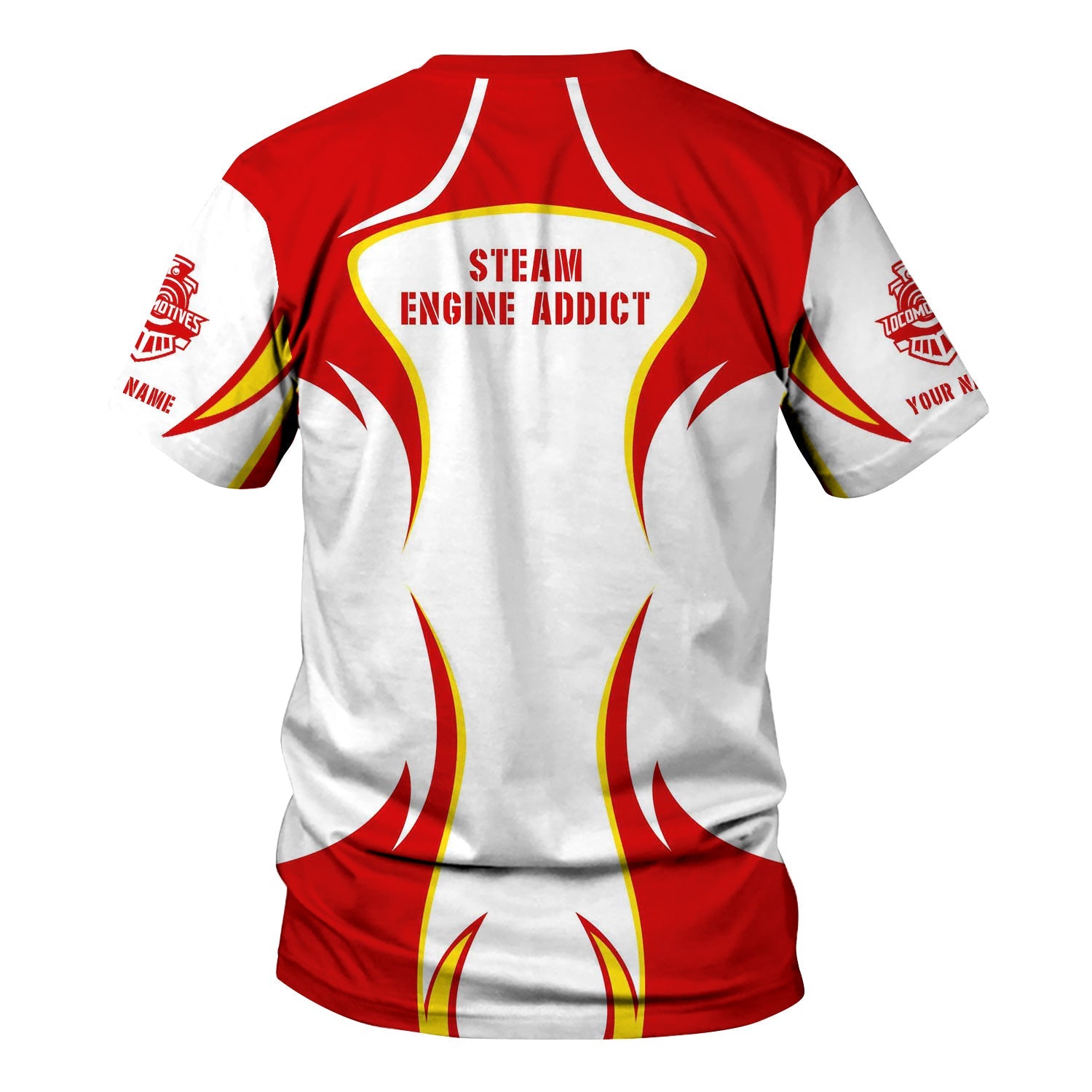 Railspirit Personalized Pennsylvania Railroad T-Shirt Distinctive Flame Style Shirt For Steam Engine Addict