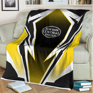 Railspirit New York Central Railroad Blanket Lightning Graphic Style Blanket Gift Idea For Train Lover