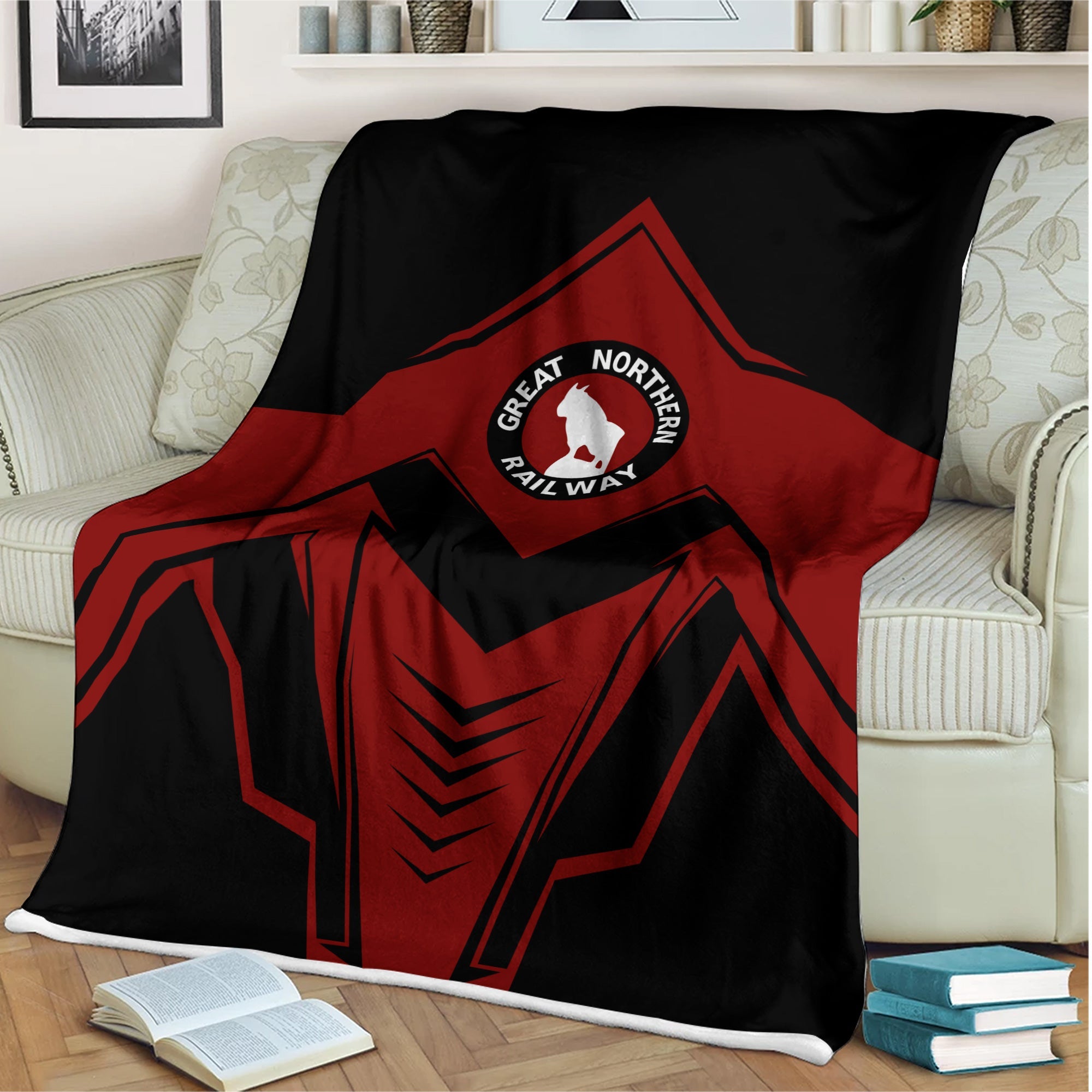 Railspirit Great Northern Railway Blanket Railway Trainspotter Style GNR Blanket Gift Idea For Foamers