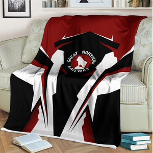 Railspirit Personalized Great Northern Railway Blanket GNR Strong Line Train Blanket Gift Idea For Train Lover