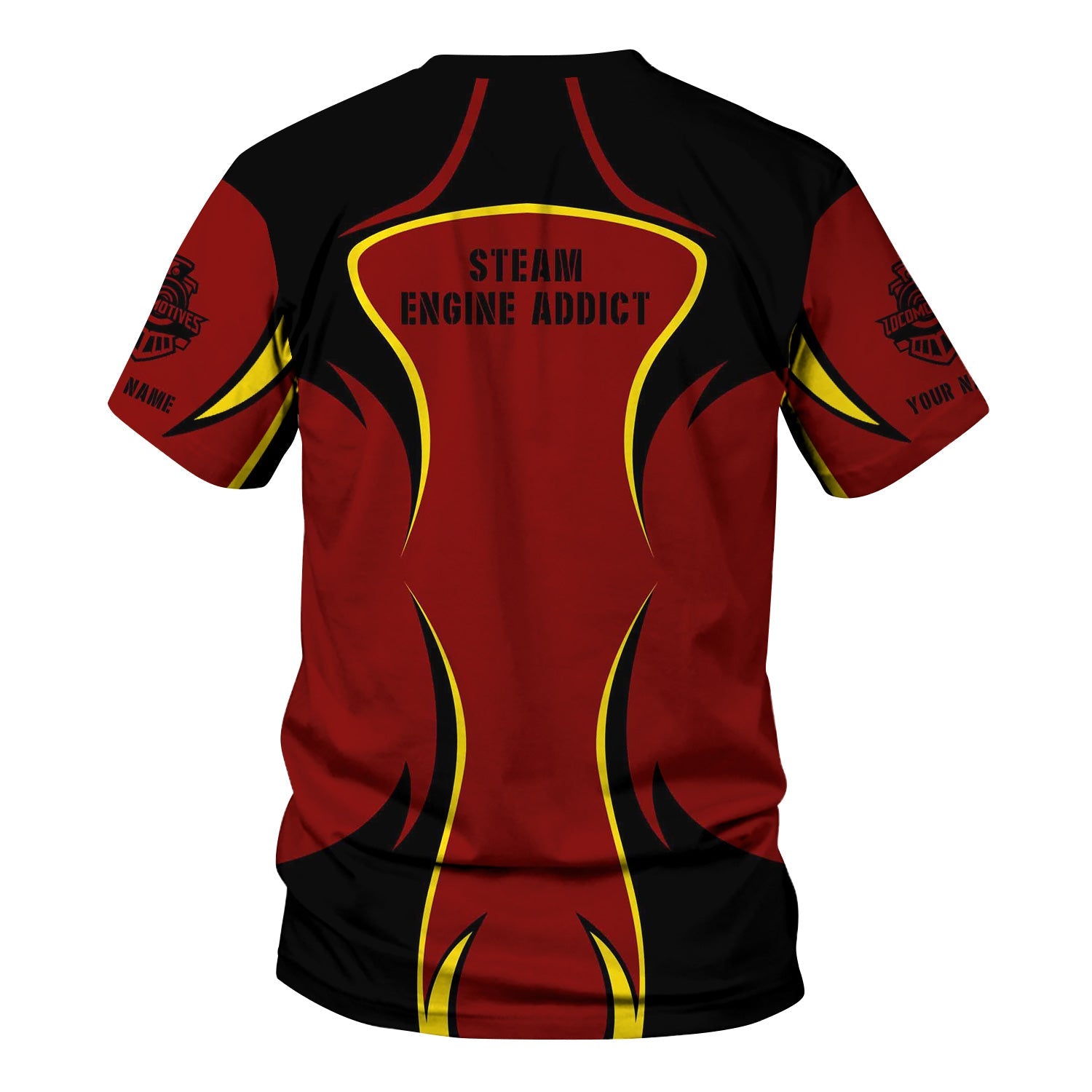 Railspirit Personalized Great Northern Railway T-Shirt Distinctive Flame Style GNR Shirt For Steam Engine Addict