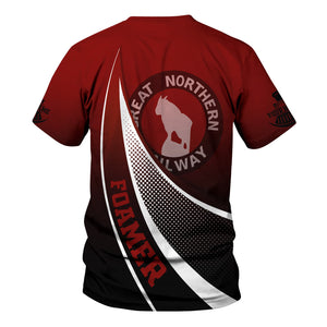 Railspirit Personalized Great Northern Railway T-Shirt Railway-Themed Style GNR Shirt Gift Idea For Trainspotter