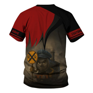 Railspirit Personalized Great Northern Railway T-Shirt Angry Train GNR T-Shirt Gift Idea For Train Lover