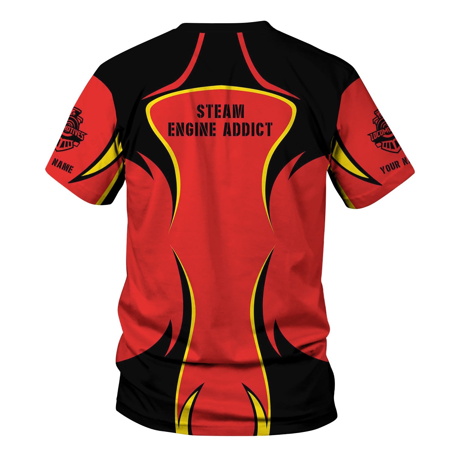 Railspirit Personalized Seaboard Air Line Railroad T-Shirt Distinctive Flame Style Shirt For Steam Engine Addict