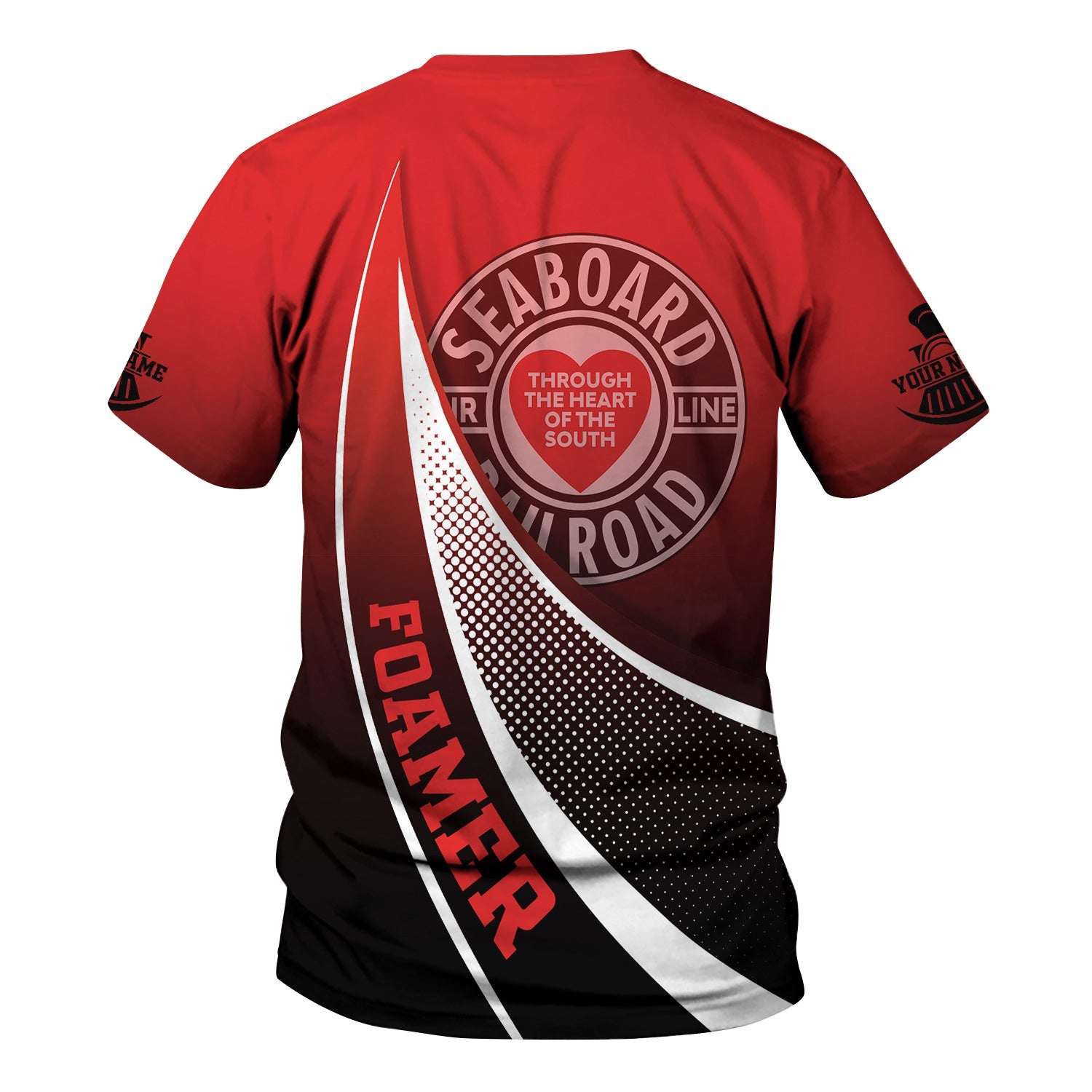 Railspirit Personalized Seaboard Air Line Railroad T-Shirt Railway-Themed Style Shirt Gift Idea For Trainspotter