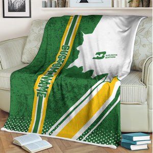 Railspirit Personalized Burlington Northern Railroad Blanket Vintage All Over Printed Blanket