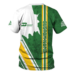 Railspirit Personalized Burlington Northern Railroad T-Shirt All Over Printed Unisex Shirt