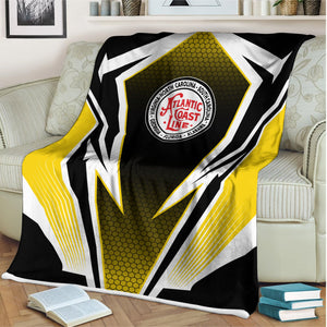 Railspirit Atlantic Coast Line Railroad Blanket Lightning Graphic Style Blanket Gift Idea For Train Lover