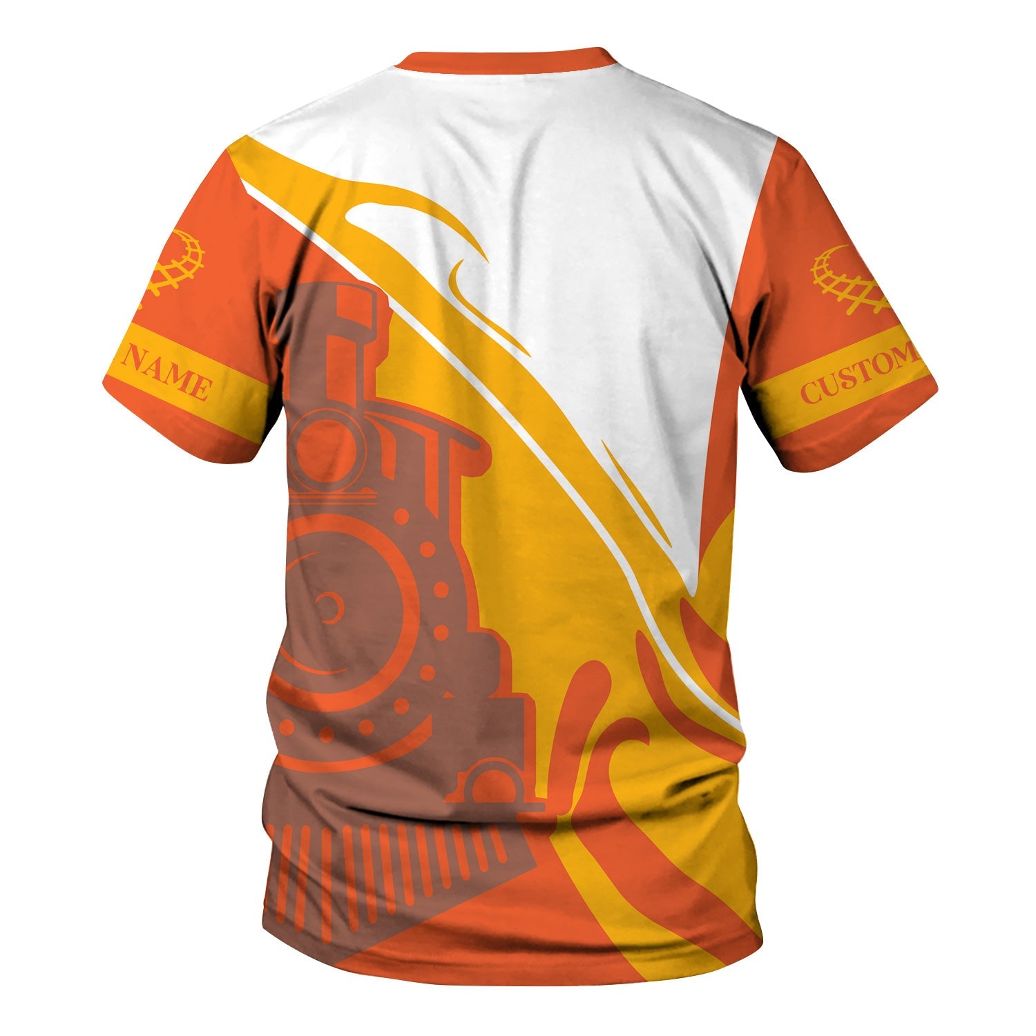 Railspirit Personalized Illinois Central Railroad T-Shirt Flame-Inspired Style Shirt Gift Idea For Train Lovers