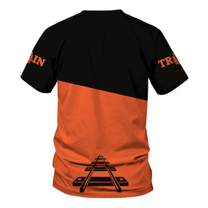 Railspirit Personalized Illinois Central Railroad T Shirt One Track Mind Unisex Train Shirt Gift Idea For Train Lover