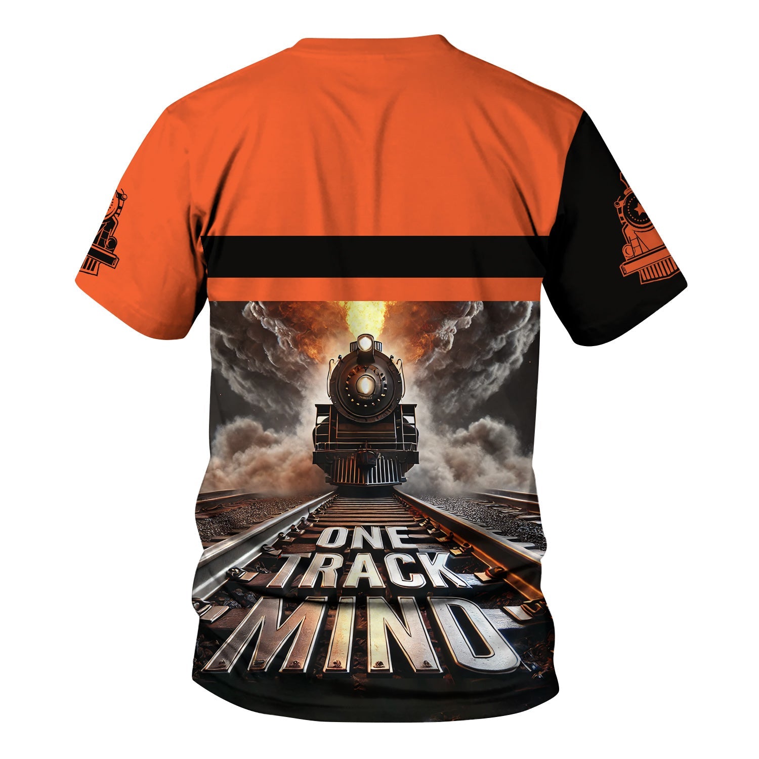 Railspirit Personalized Illinois Central Railroad T Shirt One Track Mind Train Printed Shirt