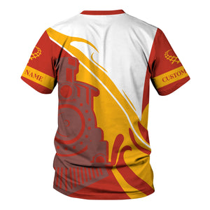 Railspirit Personalized Chicago and North Western Railway T-Shirt Flame-Inspired Style Shirt Gift Idea For Train Lovers