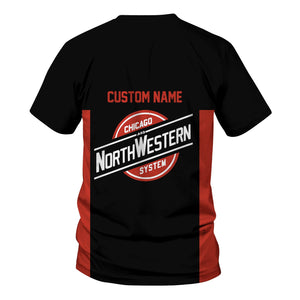 Railspirit Custom Name Chicago and North Western Railway T Shirt Yes I Need All Those Train Printed Shirt