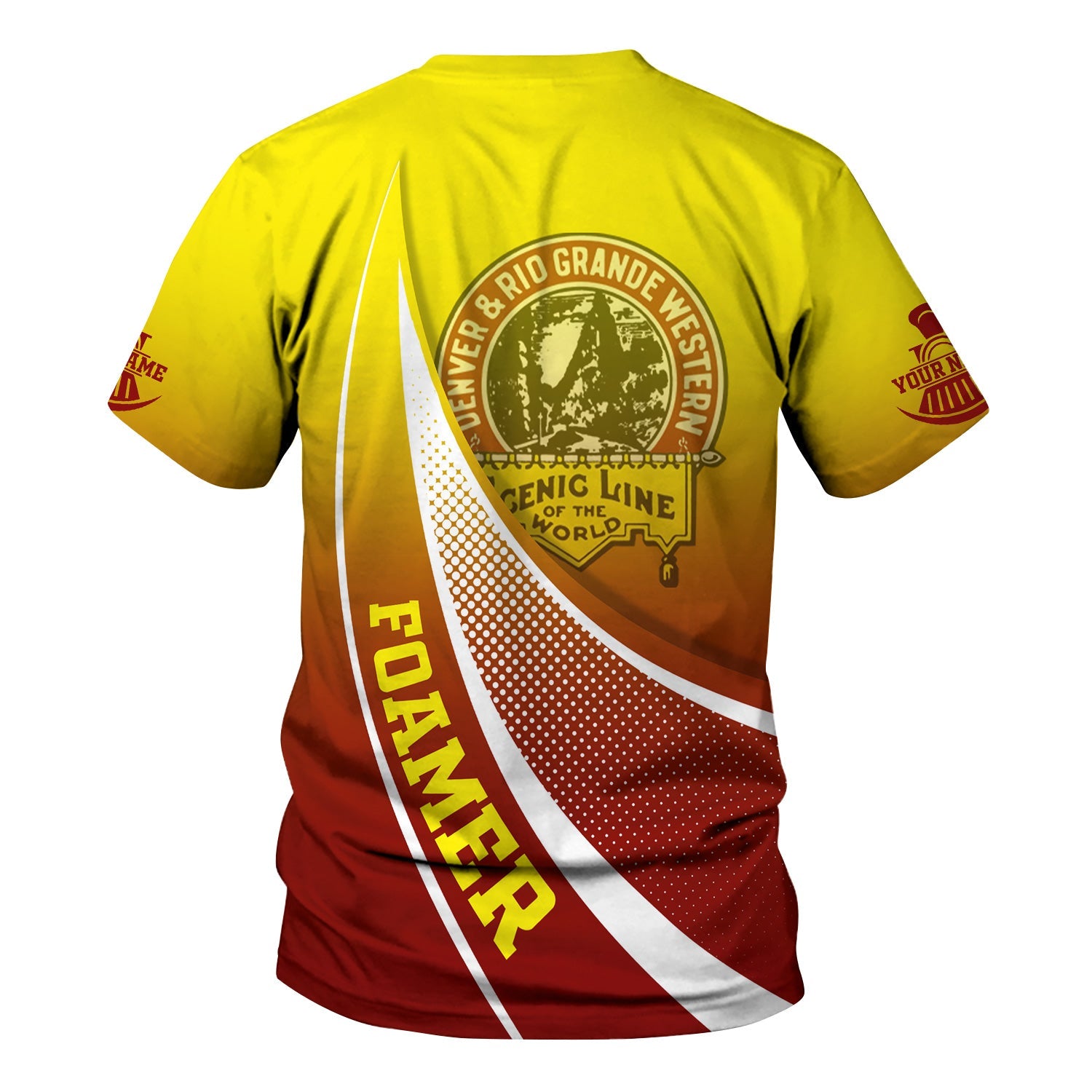 Railspirit Personalized Denver and Rio Grande Western Railroad T-Shirt Railway-Themed Style Shirt Gift Idea For Trainspotter