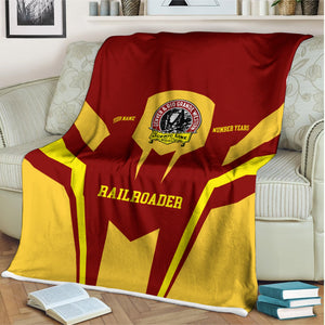 Railspirit Personalized Denver and Rio Grande Western Railroad Blanket Custom Year Railroader Gift Idea For Train Lover
