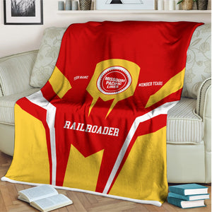 Railspirit Personalized Missouri Pacific Railroad Blanket Custom Year Railroader Gift Idea For Train Lover