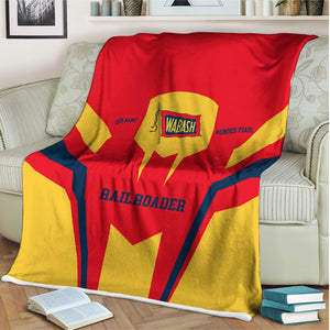 Railspirit Personalized Wabash Railroad Blanket Custom Year Railroader Gift Idea For Train Lover