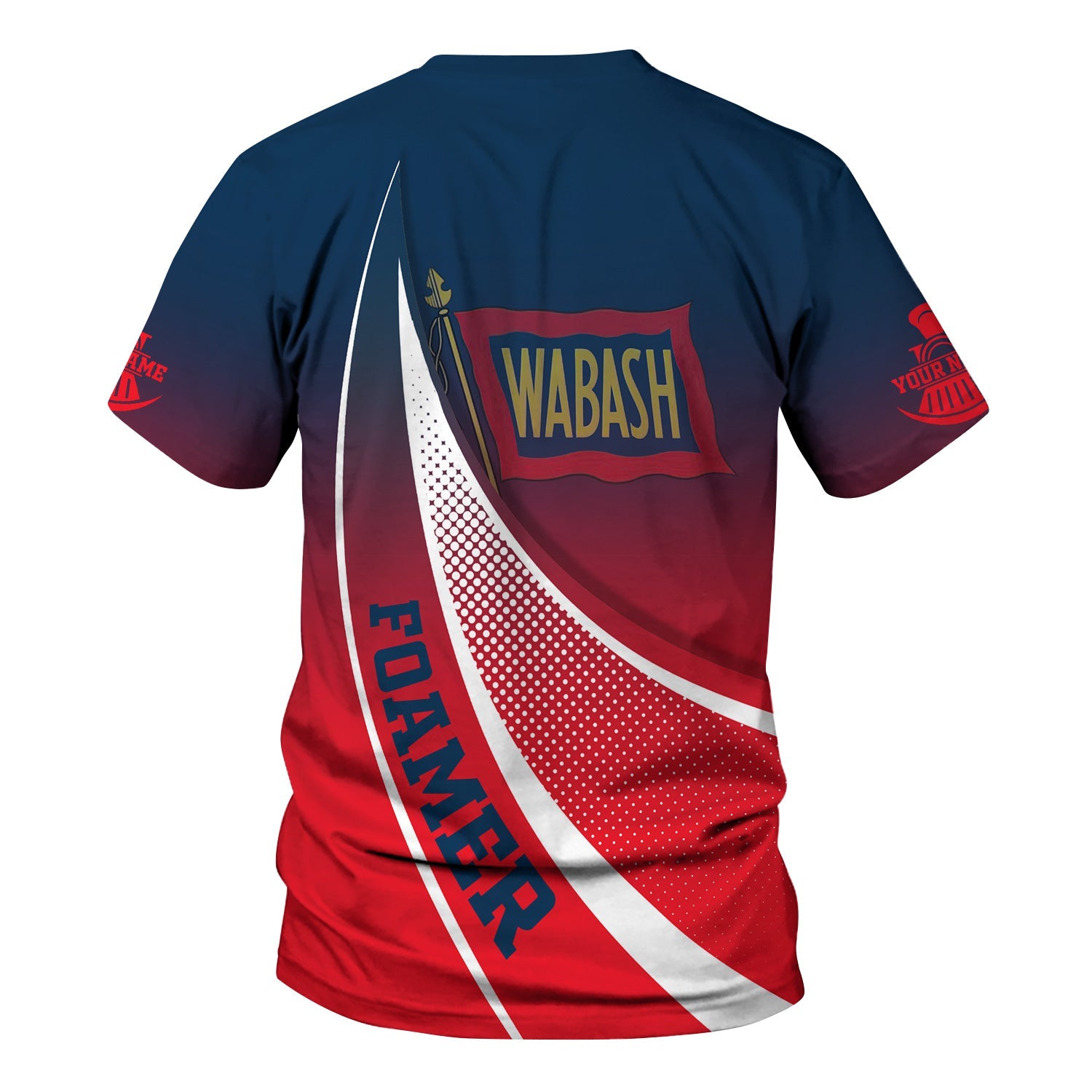 Railspirit Personalized Wabash Railroad T-Shirt Railway-Themed Style Shirt Gift Idea For Trainspotter