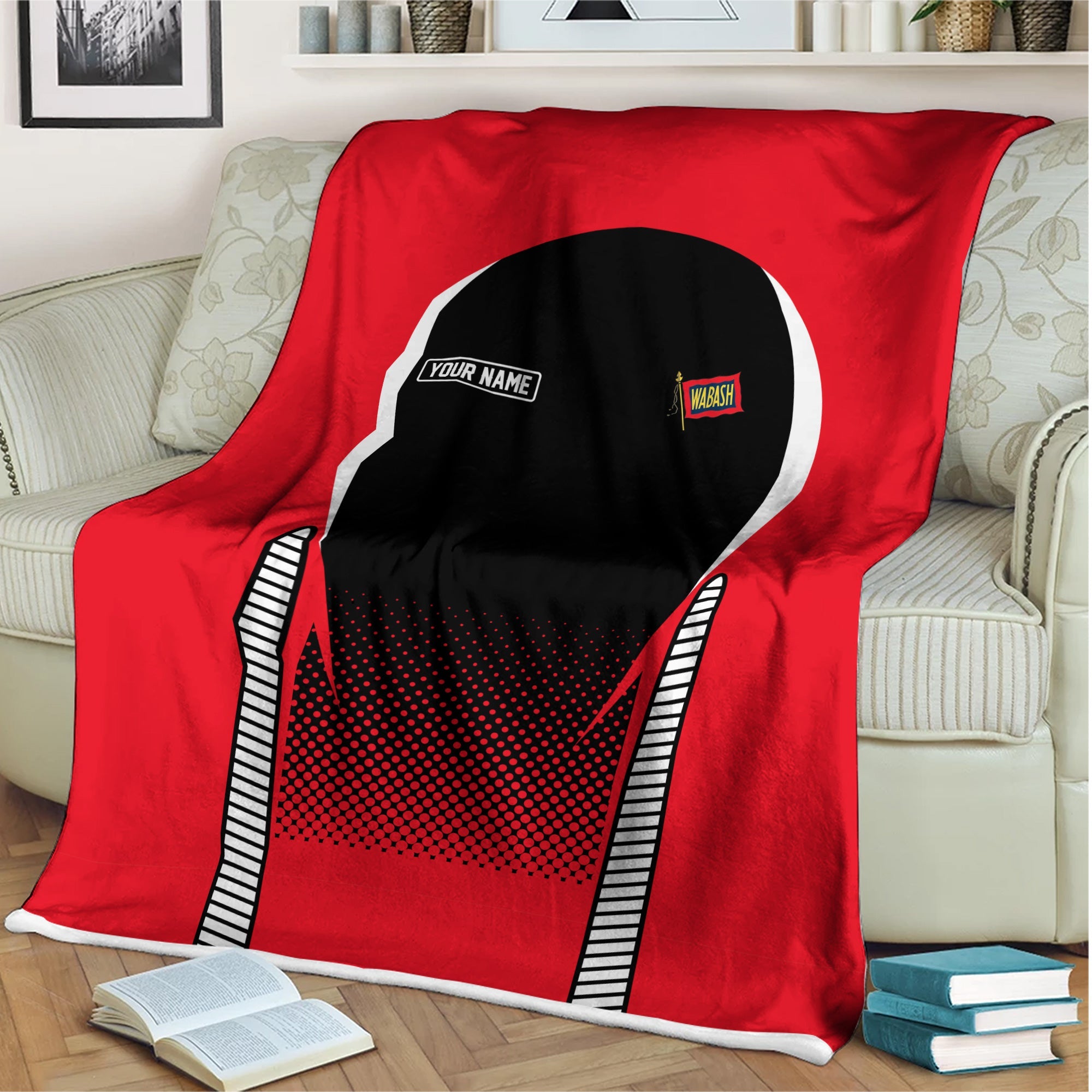 Railspirit Personalized Wabash Railroad Blanket Train Blanket Gift Idea For Train Lover