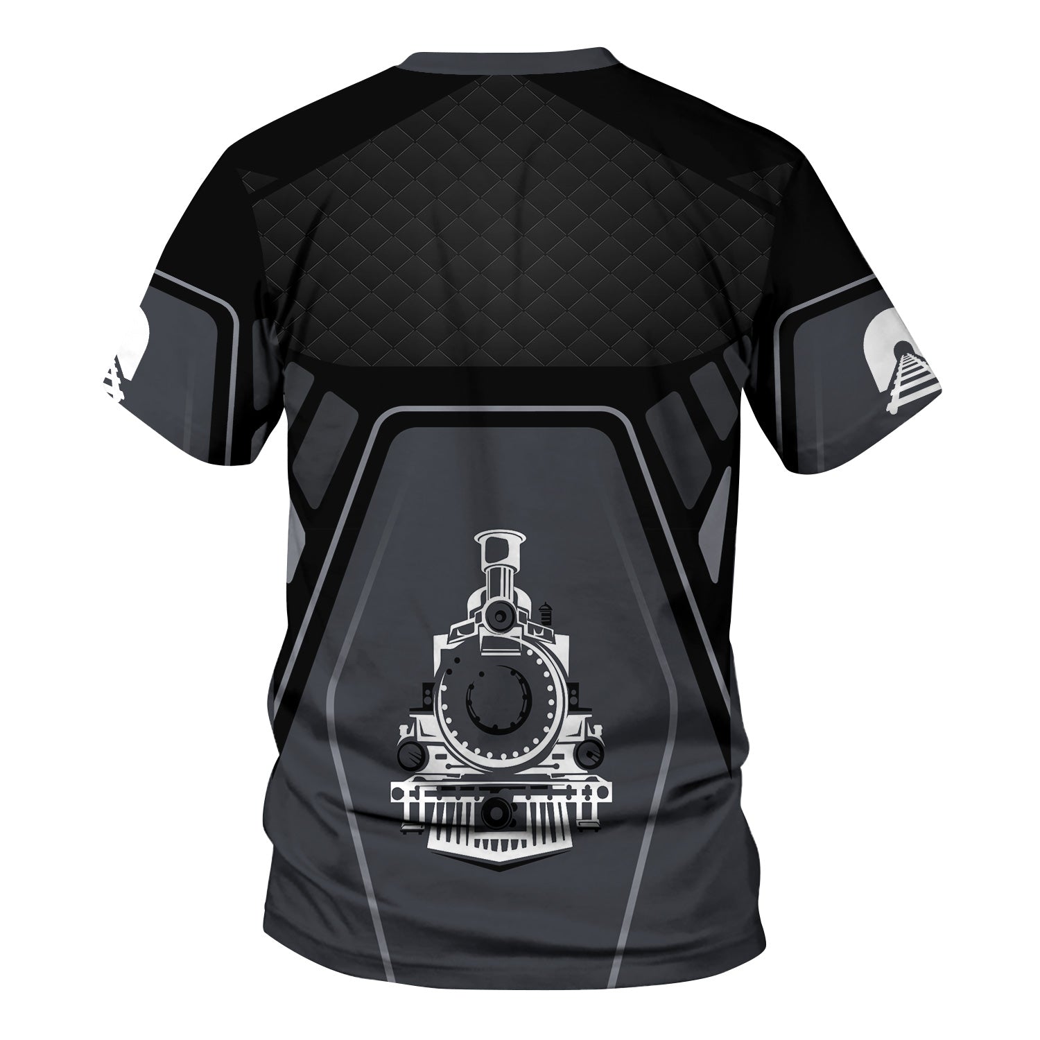 Railspirit Personalized Reading Railroad T-Shirt Steam Locomotive Engine Graphic Train Shirt All Over Print