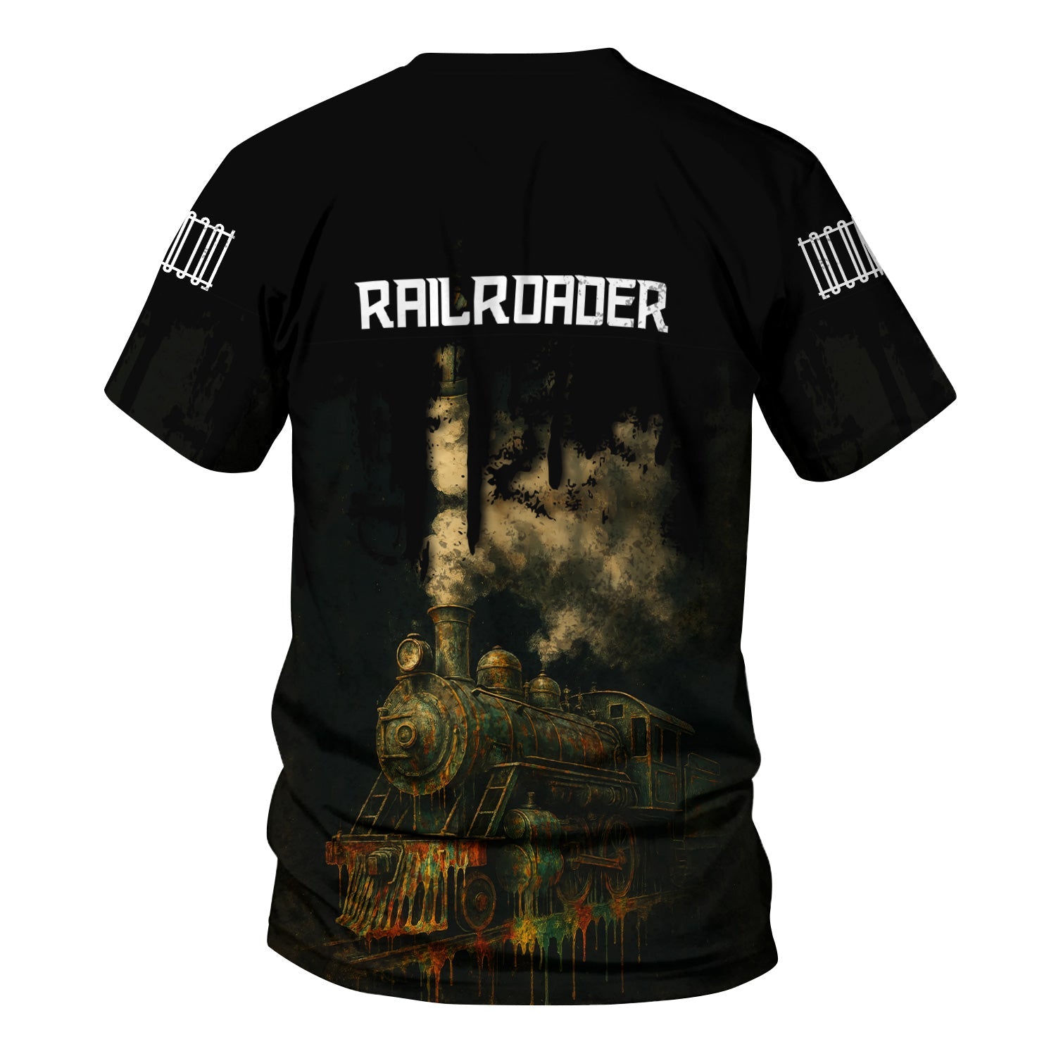 Railspirit Personalized Reading Railroad T-Shirt Vintage Train Art Style Shirt For Locomotive Fans
