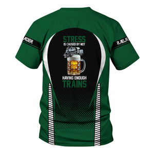 Railspirit Personalized Maine Central Railroad T Shirt Stress Is Caused By Not Having Enough Trains Shirt All Over Print
