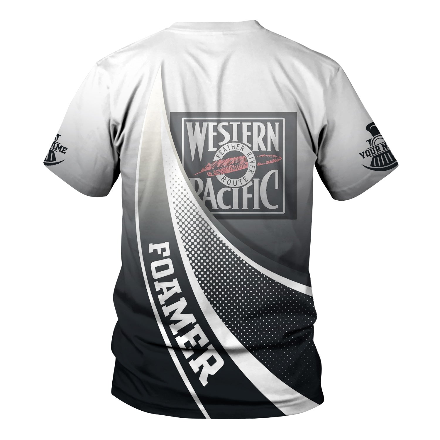 Railspirit Personalized Western Pacific Railroad T-Shirt Railway-Themed Style Shirt Gift Idea For Trainspotter