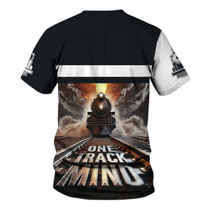 Railspirit Personalized Western Pacific Railroad T Shirt One Track Mind Train Printed Shirt