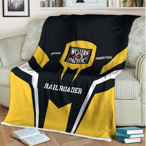 Railspirit Personalized Western Pacific Railroad Blanket Custom Year Railroader Gift Idea For Train Lover