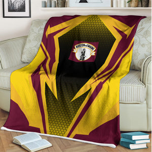 Railspirit Boston and Maine Railroad Blanket Lightning Graphic Style Blanket Gift Idea For Train Lover