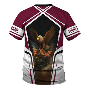 Railspirit Personalized Boston and Maine Railroad T Shirt American Eagle Vintage Train Shirt