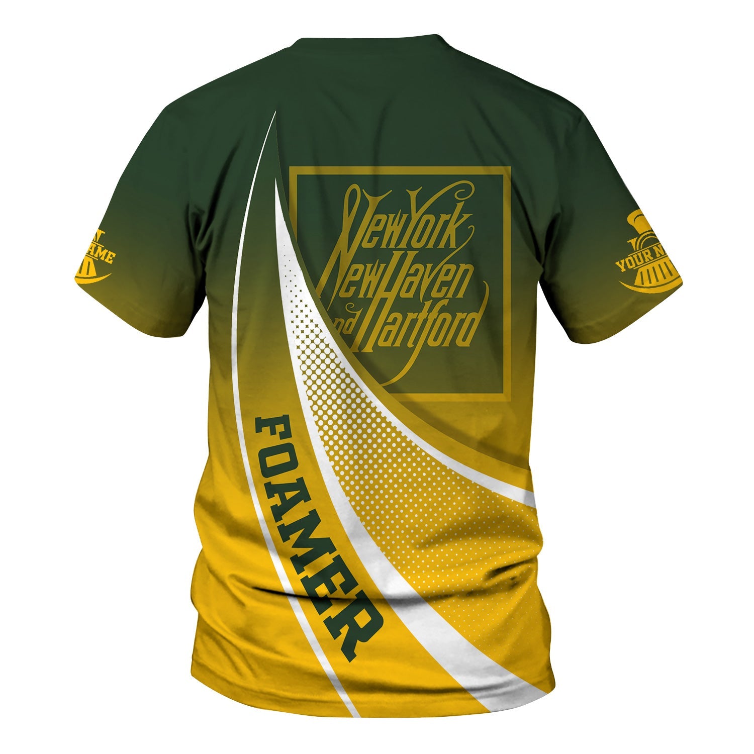 Railspirit Personalized New York, New Haven and Hartford Railroad T-Shirt Railway-Themed Style New Haven Railroad Shirt Gift Idea For Trainspotter
