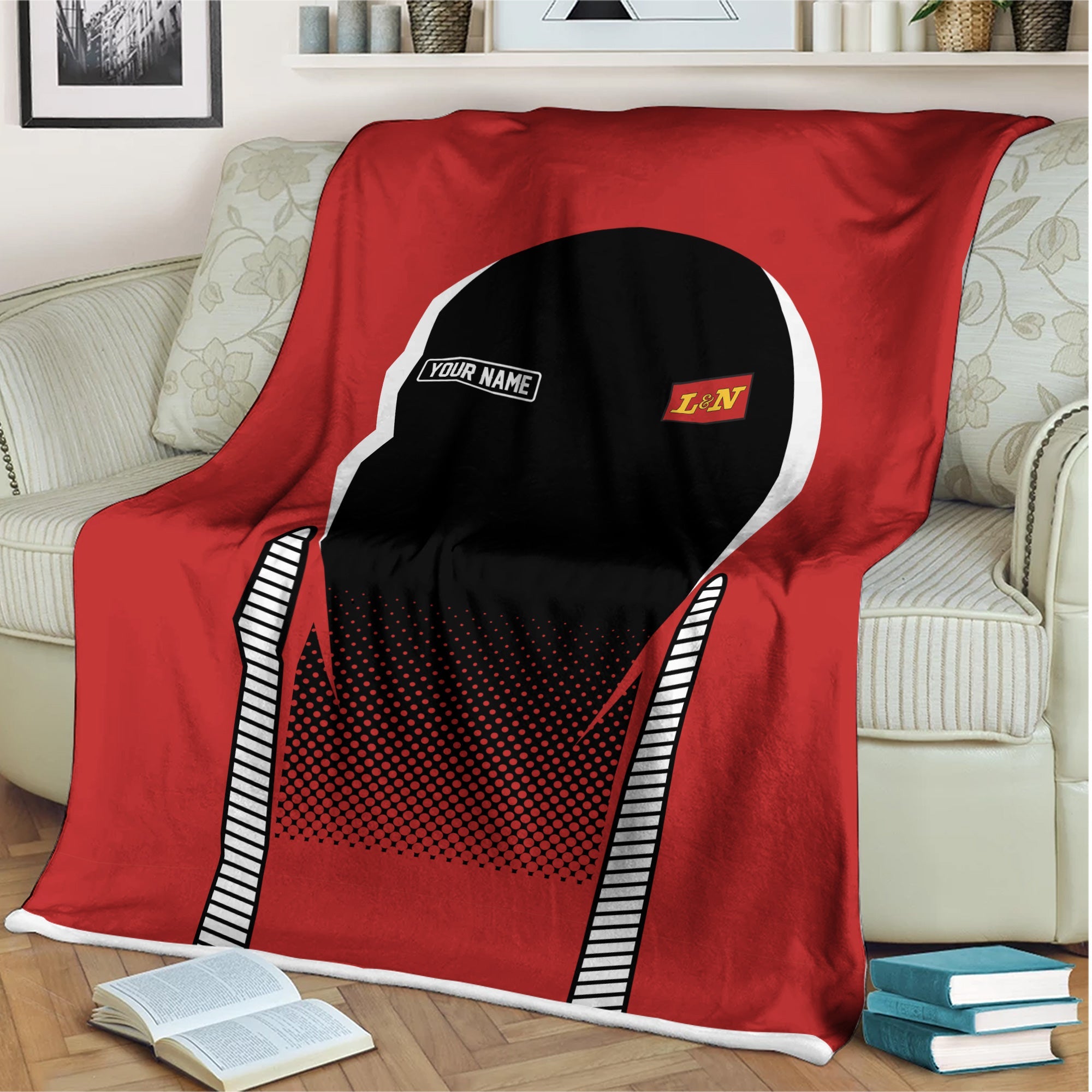 Railspirit Personalized Louisville and Nashville Railroad Blanket L&N Train Blanket Gift Idea For Train Lover