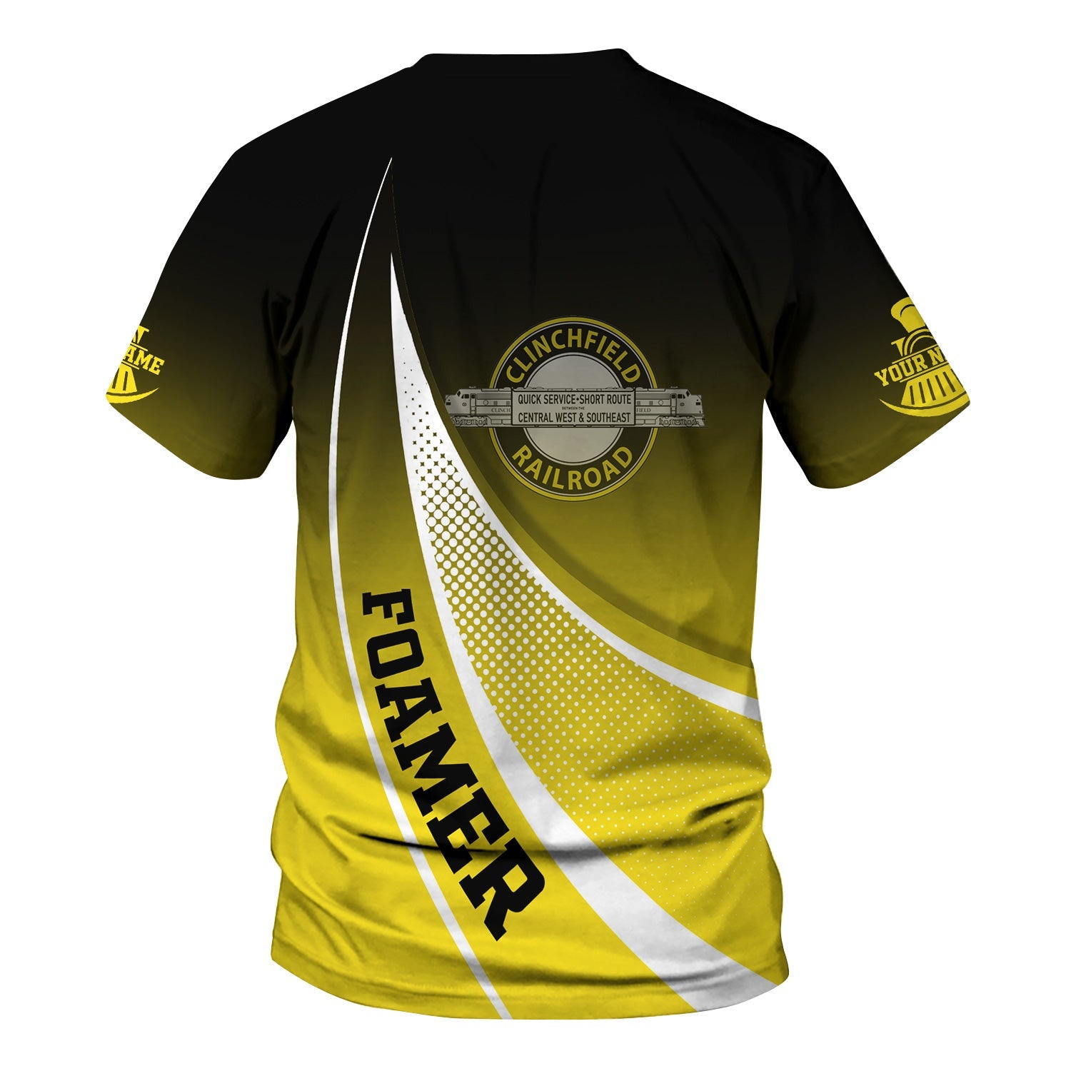 Railspirit Personalized Clinchfield Railroad T-Shirt Railway-Themed Style Shirt Gift Idea For Trainspotter
