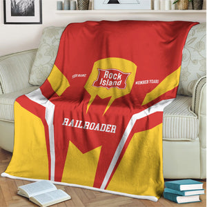 Railspirit Personalized Chicago, Rock Island and Pacific Railroad Blanket Custom Year Railroader Rock Island Railroad Gift Idea