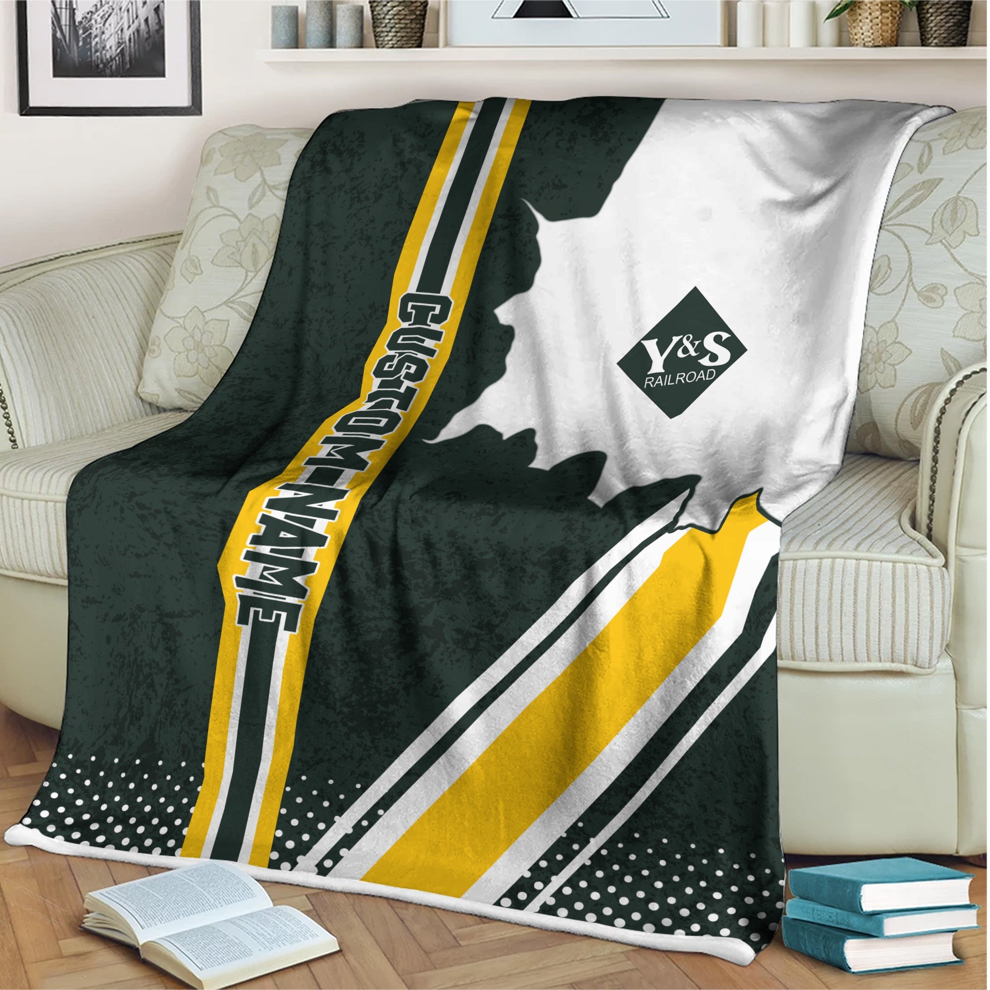 Railspirit Personalized Youngstown & Southern Railroad Blanket Vintage All Over Printed Blanket