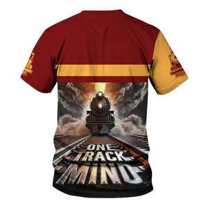 Railspirit Personalized Duluth, Missabe, & Iron Range Railroad T Shirt One Track Mind Train Printed Shirt