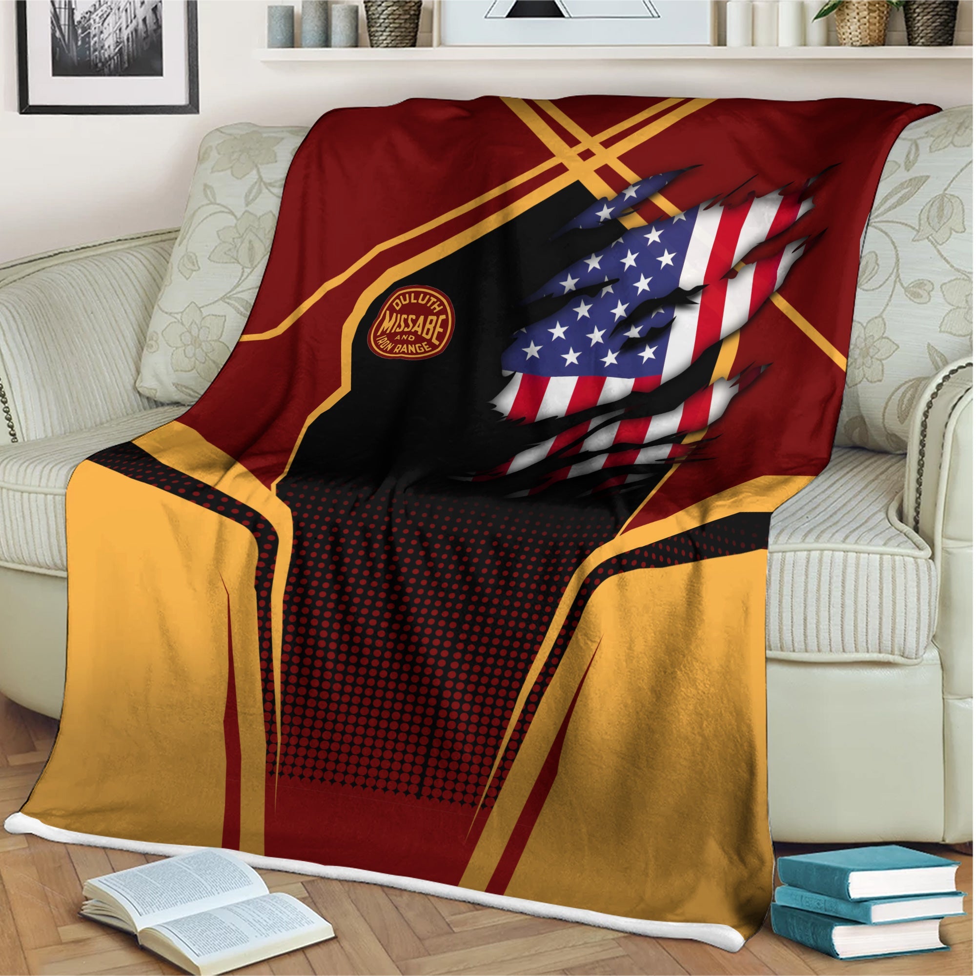 Railspirit Personalized Duluth, Missabe, & Iron Range Railroad Blanket American Vintage All Over Printed Blanket