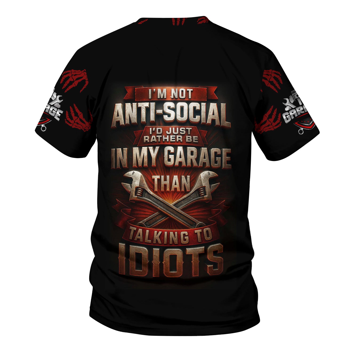 Personalized Funny Mechanic T-Shirt, I'd Rather Be in My Garage Than Talking to Idiots, Ideal Gift for Auto Technicians